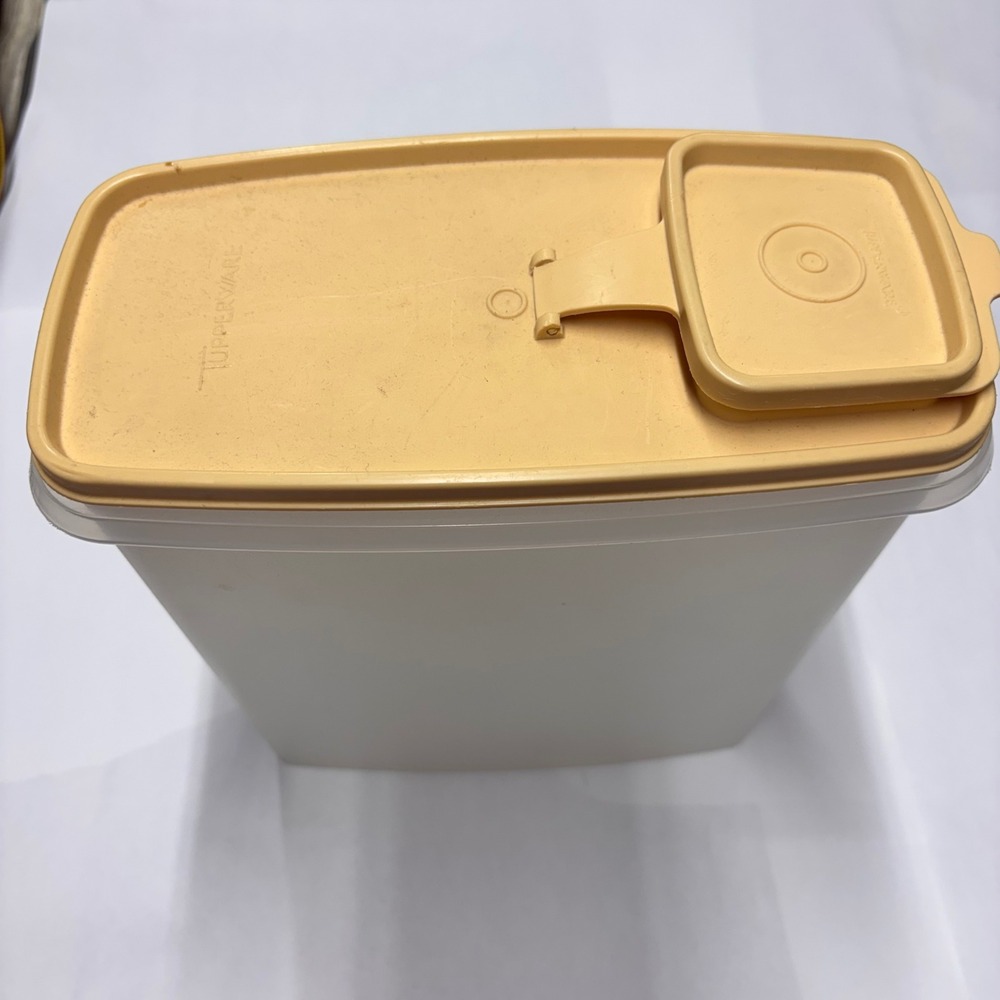 Vintage Tupperware Modular Mates Super Oval 4 Container Flip Top Lid 1586-5